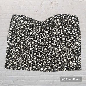 Floral print tube top